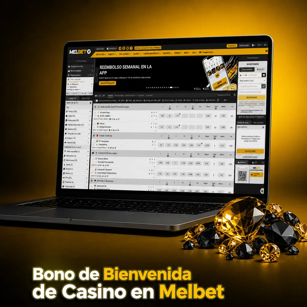 Bono de bienvenida de casino en Melbet
