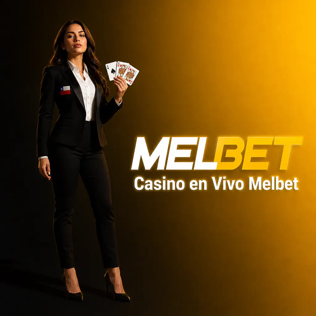 Mesa de casino en vivo Melbet con crupier real