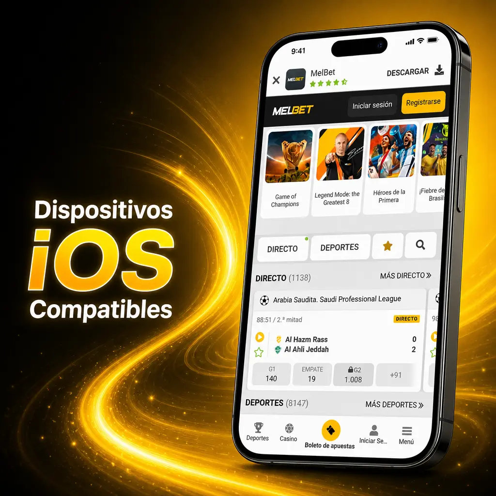 Dispositivos iPhone compatibles con la app Melbet